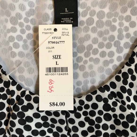 White House Black Market Ruffle Blouse - size L - Picture 4 of 6